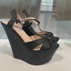 Black Wedge Shoes